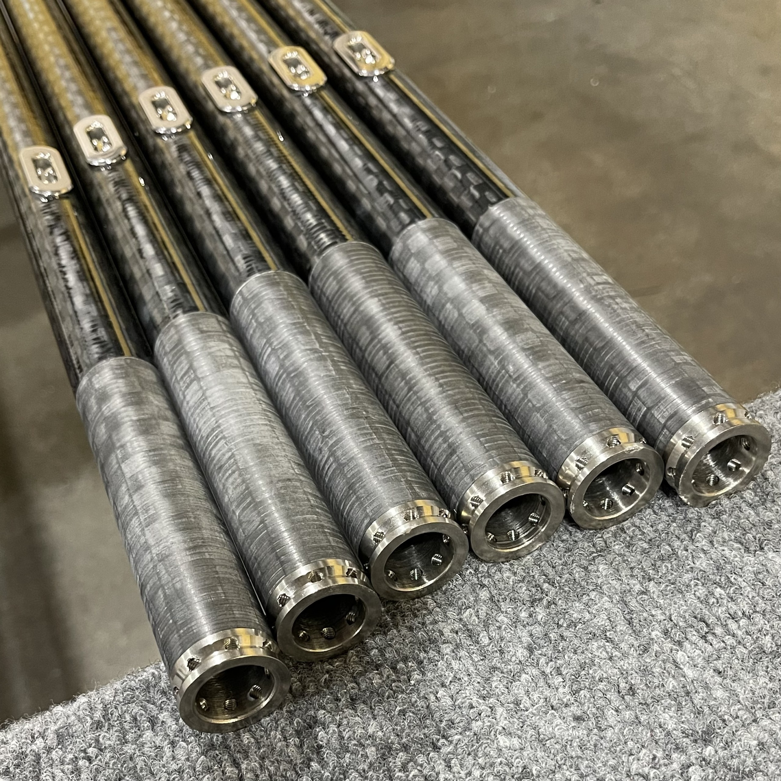 XT Series Super Titanium Internal Series Carbon Fiber Outriggers (19, 21,  or 23ft sets) - Marsh Tacky Carbon